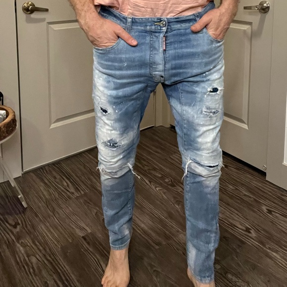 DSQUARED Distressed Blue JeansMen’s Size 50 ITALIAN 32-34 US